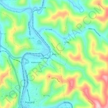 Carte topographique Allais, altitude, relief