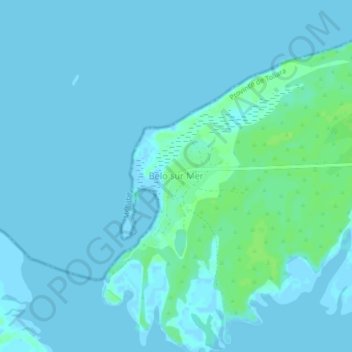 Carte topographique Belo sur Mer, altitude, relief