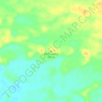 Carte topographique Mt Timothy, altitude, relief