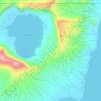 Carte topographique Taal Volcano National Park, altitude, relief