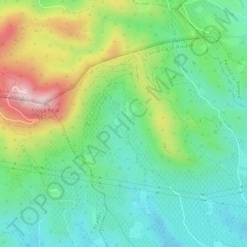 Carte topographique Campells, altitude, relief