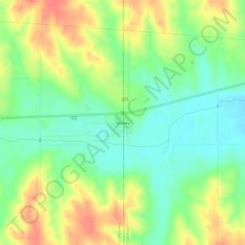 Carte topographique Studley, altitude, relief