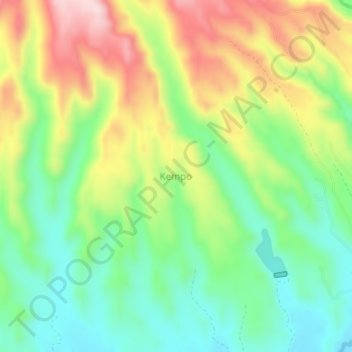 Carte topographique Kempo, altitude, relief