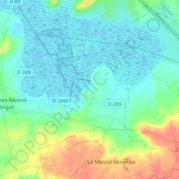 Carte topographique Hameau Vaultier, altitude, relief