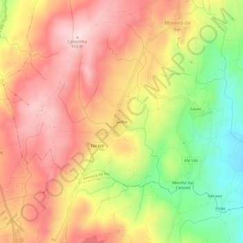 Carte topographique Golfar, altitude, relief