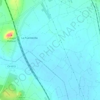 Carte topographique San Juan, altitude, relief