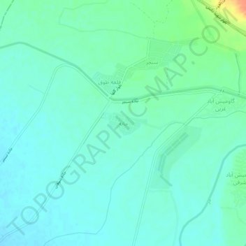 Carte topographique Jateh, altitude, relief