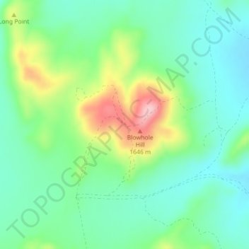 Carte topographique Nutty Putty Cave, altitude, relief