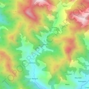 Carte topographique unknown, altitude, relief