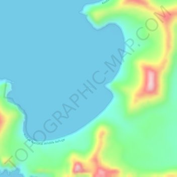 Carte topographique Gurney Bay, altitude, relief