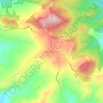 Carte topographique Sidi Moussa, altitude, relief