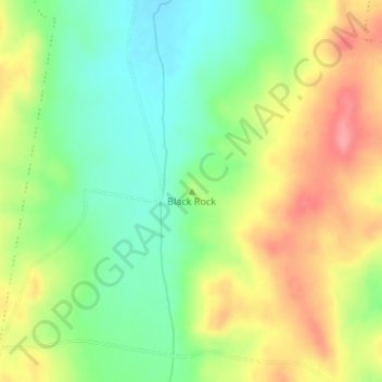 Carte topographique Black Rock, altitude, relief