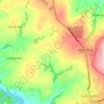 Carte topographique Maders, altitude, relief