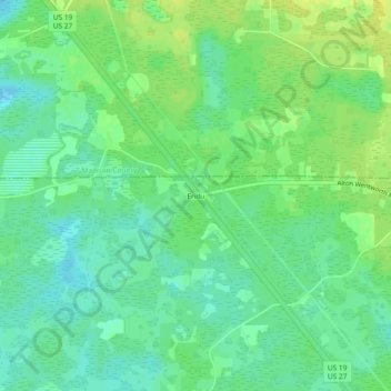 Carte topographique Eridu, altitude, relief