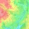 Carte topographique Les Cambuses, altitude, relief