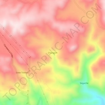 Carte topographique Churajon, altitude, relief