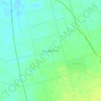 Carte topographique Banagbanag, altitude, relief
