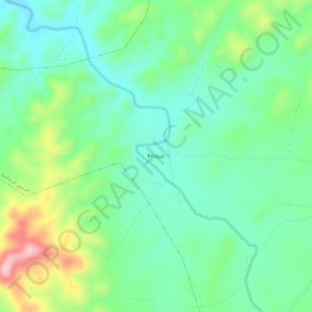 Carte topographique Prioux, altitude, relief