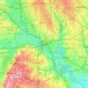 Carte topographique Dallas, altitude, relief
