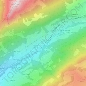 Carte topographique Carrouge, altitude, relief