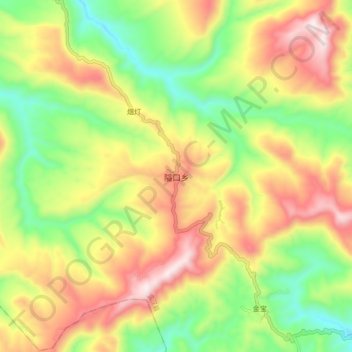 Carte topographique Aikou, altitude, relief