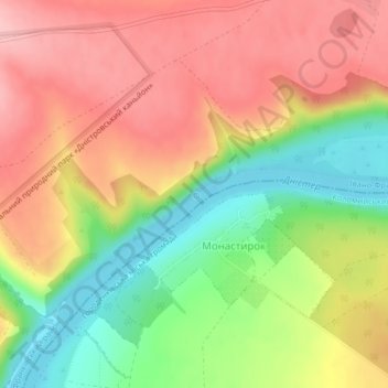 Carte topographique Девичьи слезы, altitude, relief