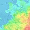 Carte topographique Kérénoc, altitude, relief
