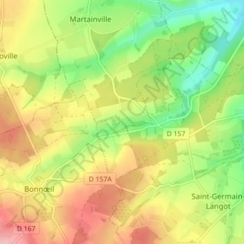 Carte topographique La Rabotière, altitude, relief