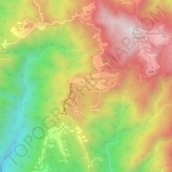 Carte topographique Taloy Sur, altitude, relief