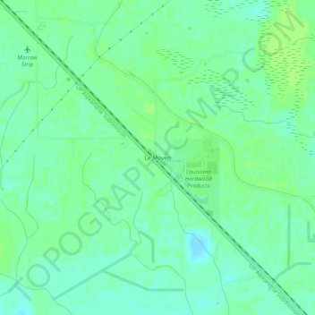 Carte topographique Le Moyen, altitude, relief