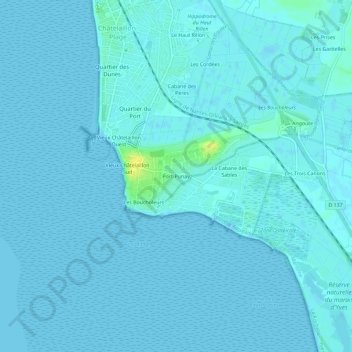 Carte topographique Port-Punay, altitude, relief