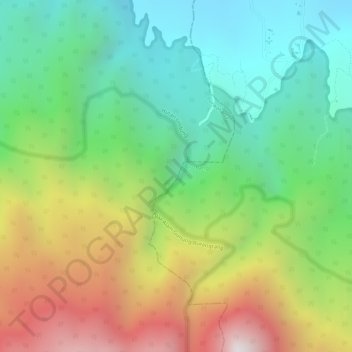 Carte topographique Curug Cijalu, altitude, relief