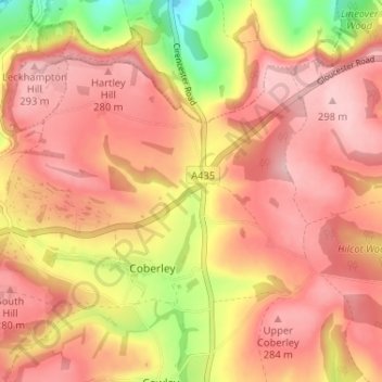Carte topographique Seven Springs, altitude, relief