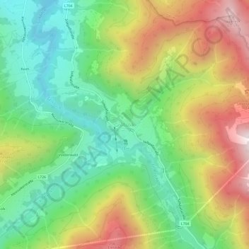 Carte topographique Großsölk, altitude, relief