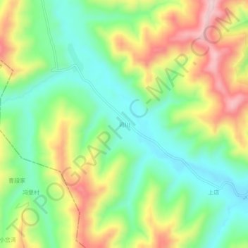 Carte topographique 司川, altitude, relief