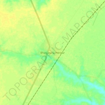 Carte topographique Bharuwa Sumerpur, altitude, relief