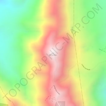Carte topographique Simandou, altitude, relief