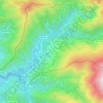 Carte topographique Ermelo, altitude, relief