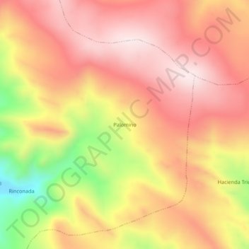 Carte topographique Palomino, altitude, relief