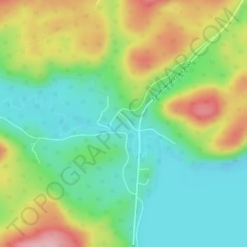 Carte topographique Eagle Creek, altitude, relief