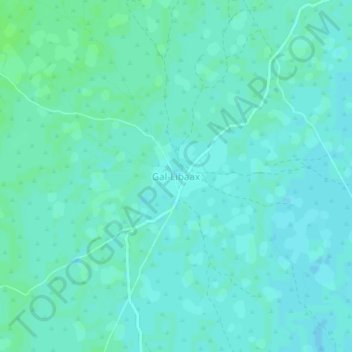 Carte topographique Gal-Libaax, altitude, relief