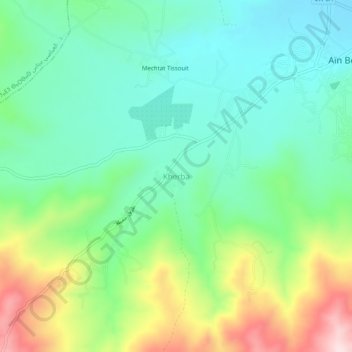 Carte topographique Kherba, altitude, relief