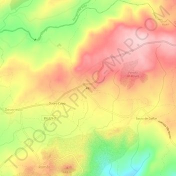 Carte topographique Rãs, altitude, relief