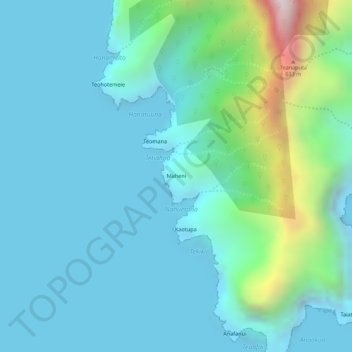 Carte topographique Maheni, altitude, relief