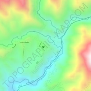 Carte topographique Riochiquito, altitude, relief