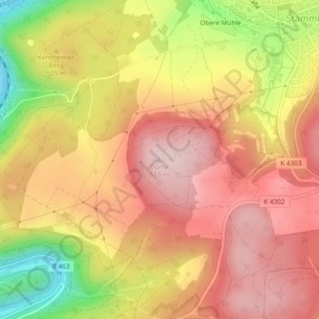 Carte topographique Doma, altitude, relief