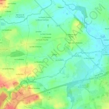 Carte topographique Casset, altitude, relief