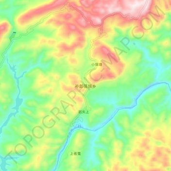 Carte topographique Bulang, altitude, relief