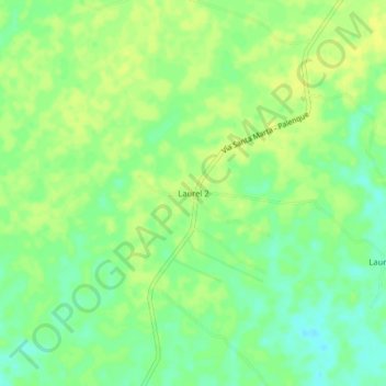 Carte topographique Laurel 2, altitude, relief