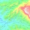 Carte topographique شقران, altitude, relief